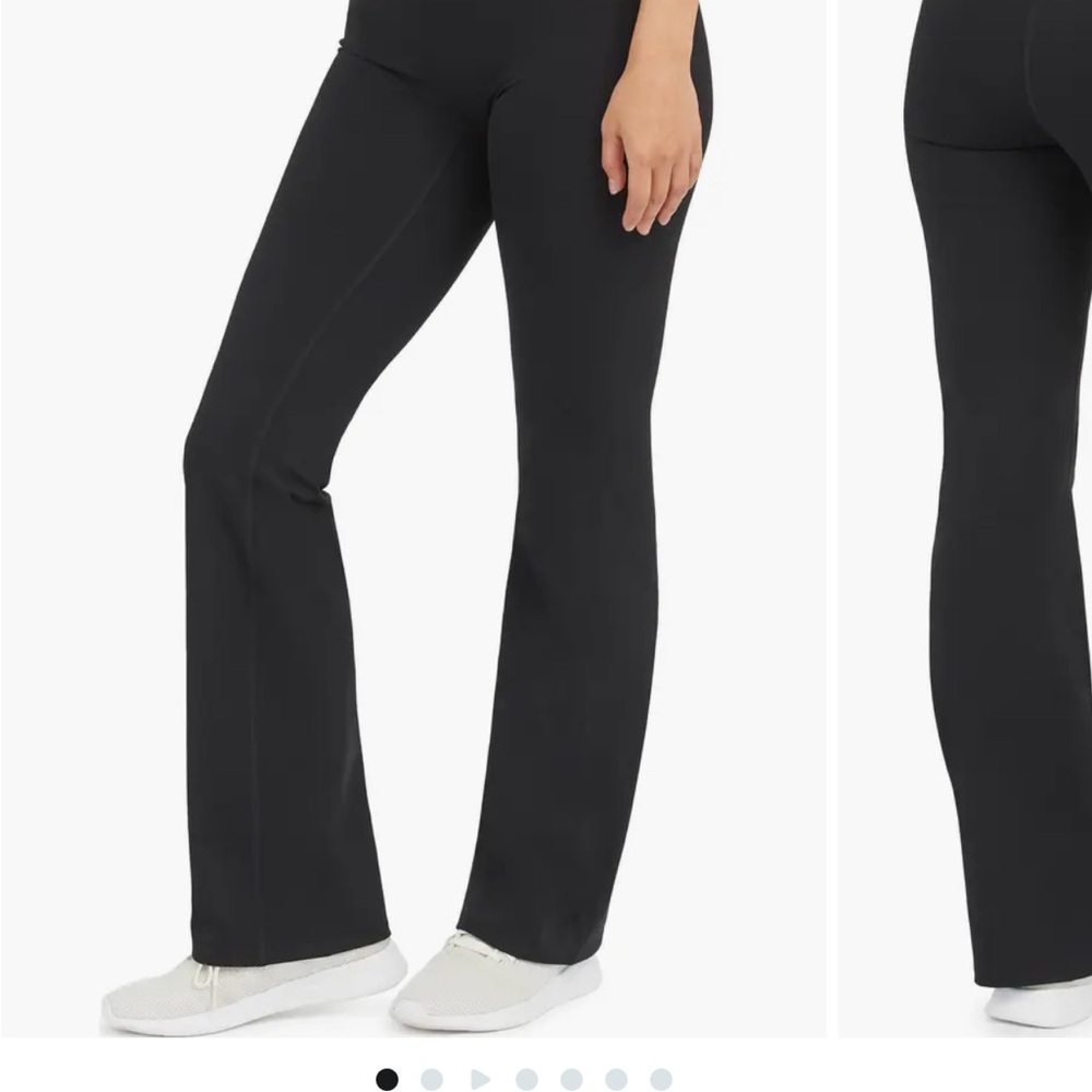 SPANX Black Boot Cut Flare Pants Comfortable Stretch